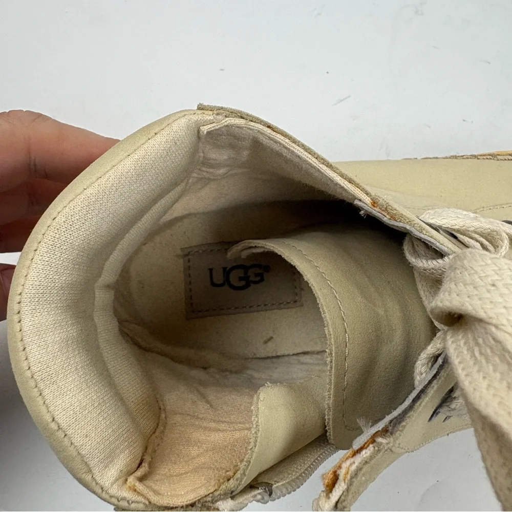 UGG Gradie Ivory Cream High-Top Sneakers Women’s size 10